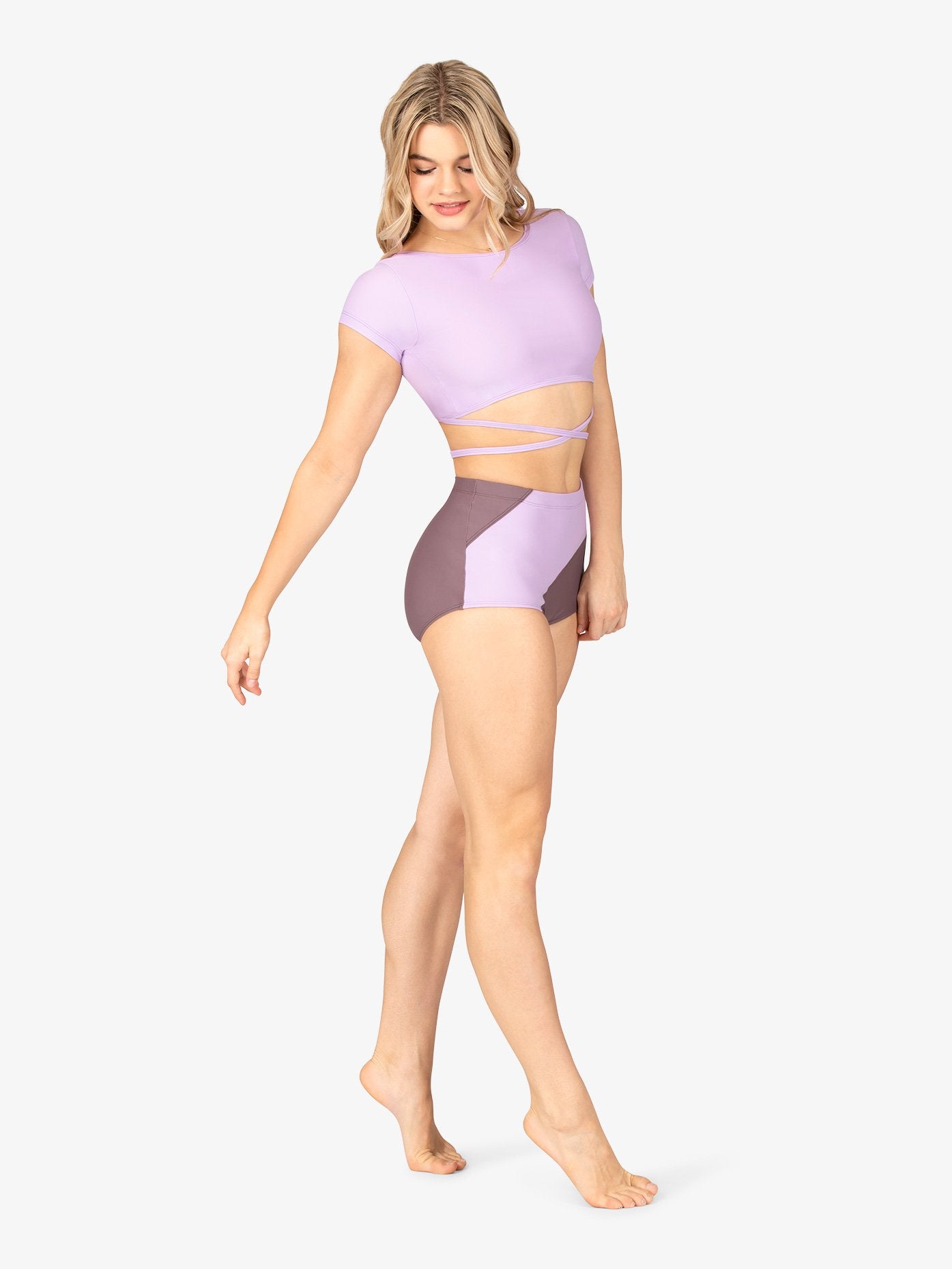 Pink Two-Tone Boy Cut Briefs for Women